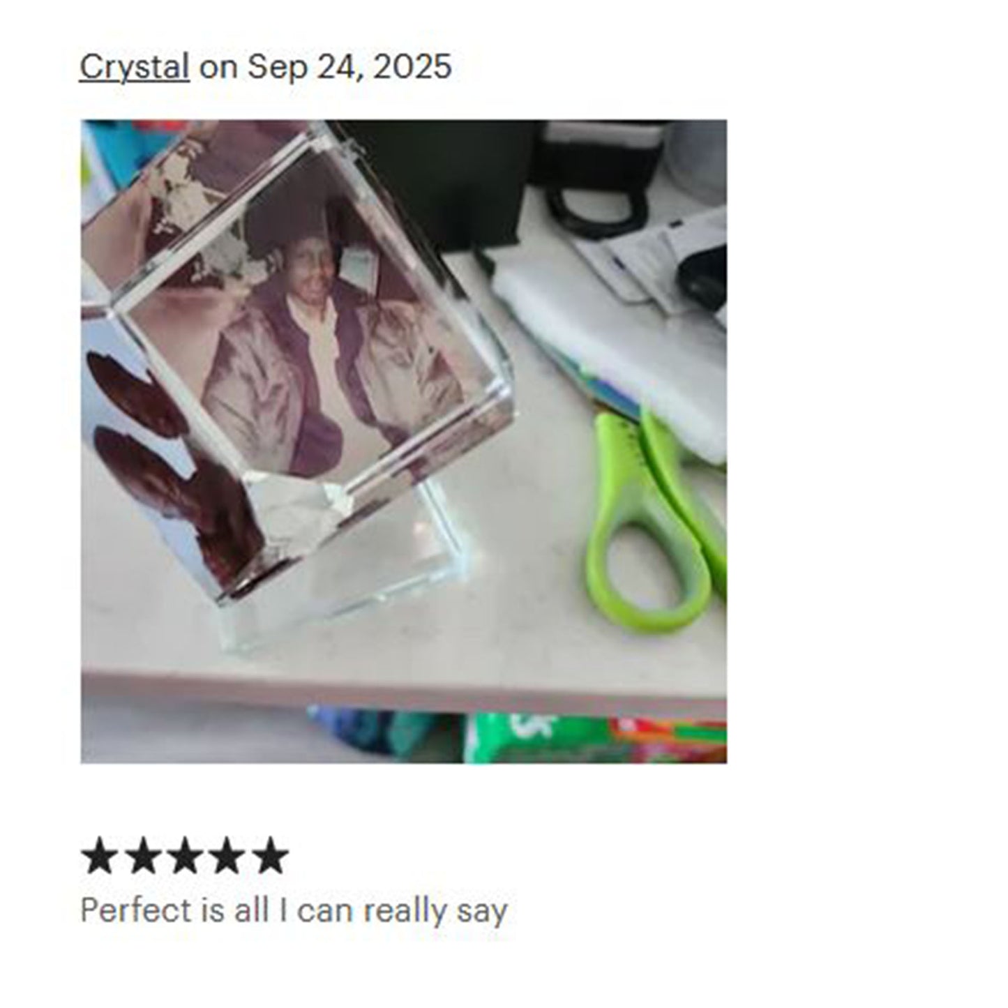 Rotating Crystal Cube — A Personalized Keepsake for Every Special Moment