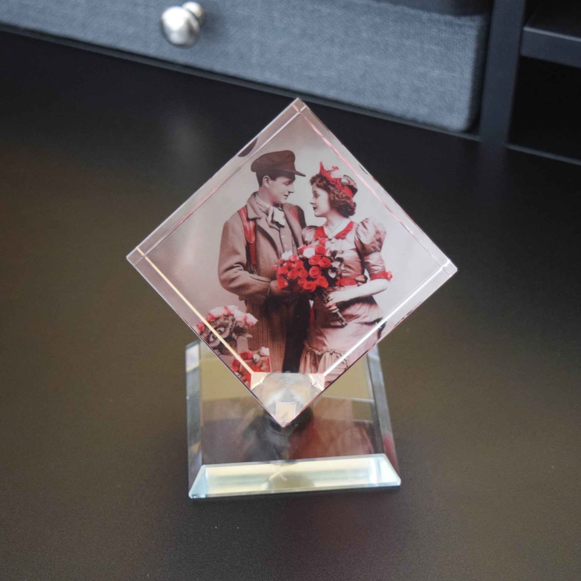 Custom printed photo cube gift